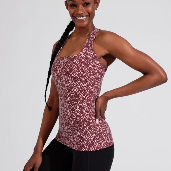 Buffbunny - Revolution Tank - Vineyard Dark Red Bossy Print - M - Picture 2 of 6